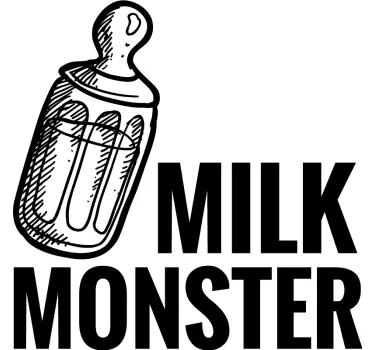 Tee shirt pere et fils Monstre de bière et de lait - TenStickers