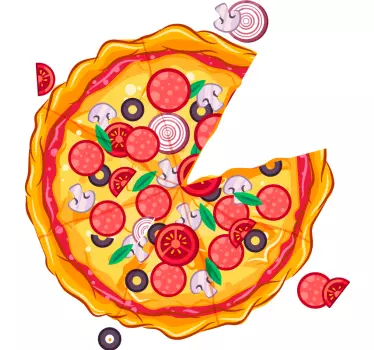 Tee shirt pere et fils Tranche de pizza - TenStickers