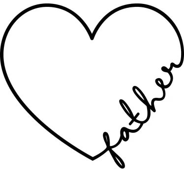 Tee shirt pere et fils Coeur calligraphique - TenStickers