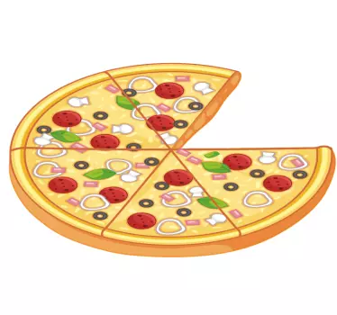 Tee shirt pere et fils Tranches de pizza assorties - TenStickers