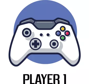 Tee shirt pere et fils Joystick con control y jugador - TenStickers