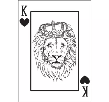 Sweat-shirts couple cœurs lion et lionne jeu de carte - TenStickers
