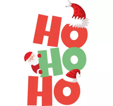Sweat-shirt noël ho Ho Ho rouge et vert - TenStickers