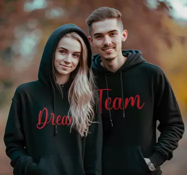 Sweat-shirt couple Équipe de rêve - TenStickers