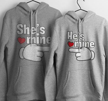 Sweat-shirt couple il/elle est à moi - TenStickers