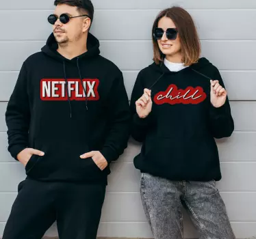 Sweat-shirt couple Net et Chill - TenStickers