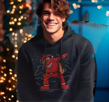 Sweat-shirt noël père Noël qui "dab" - TenStickers