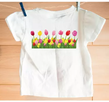 T-shirt bébé arrangement floral coloré - TenStickers