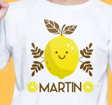 T-shirt bébé personnage citron souriant - TenStickers