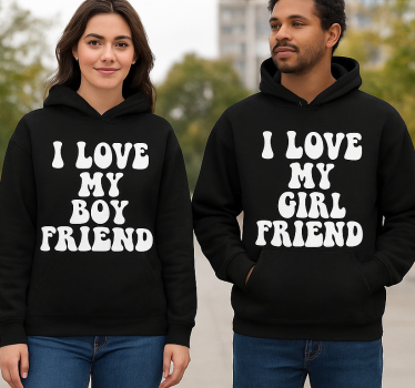 Sweatshirt couple j'aime mon couple - TenStickers