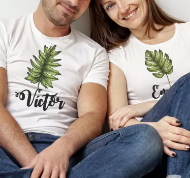 T-shirt mère et fille vêtements feuillus assortis - TenStickers