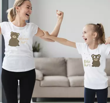 T shirt mere fille Maman ours, bébé ours - TenStickers