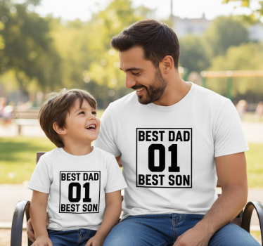 T-shirt père et fils ensemble de numéros - TenStickers