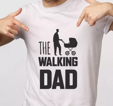 T-shirt père et fils le papa qui marche - TenStickers