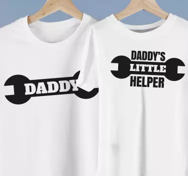T-shirt père et fils le petit assistant de papa - TenStickers