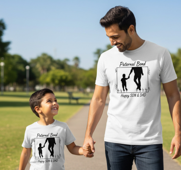 T-shirt père et fils lien paternel - TenStickers