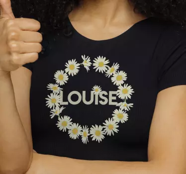 T-shirt personnalisé marguerite avec nom - TenStickers