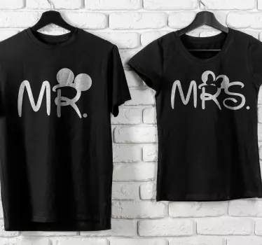 Tee shirt couple Mickey et minnie assortis - TenStickers