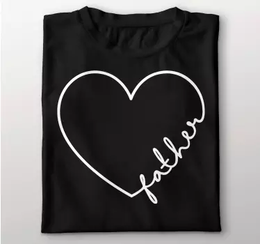Tee shirt pere et fils Coeur calligraphique - TenStickers