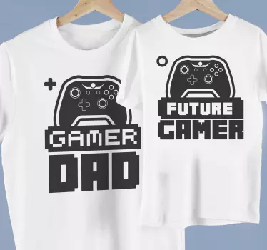 Tee shirt pere et fils Papa et fils joueurs - TenStickers