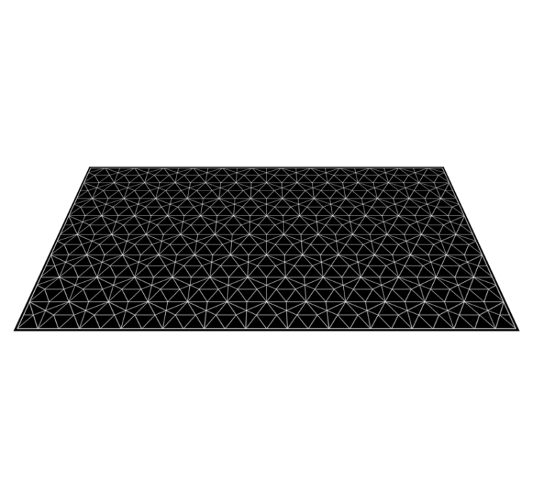 Tapis vinyle noir motif étoile doublé - TenStickers