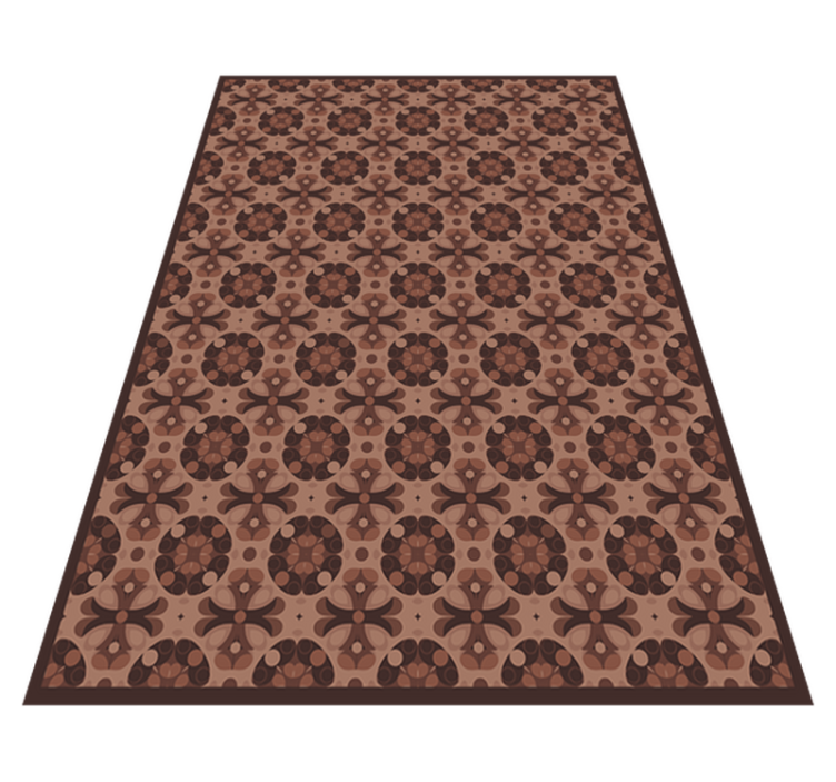 Tapis vinyle carreaux de ciment mocha mousse - TenStickers