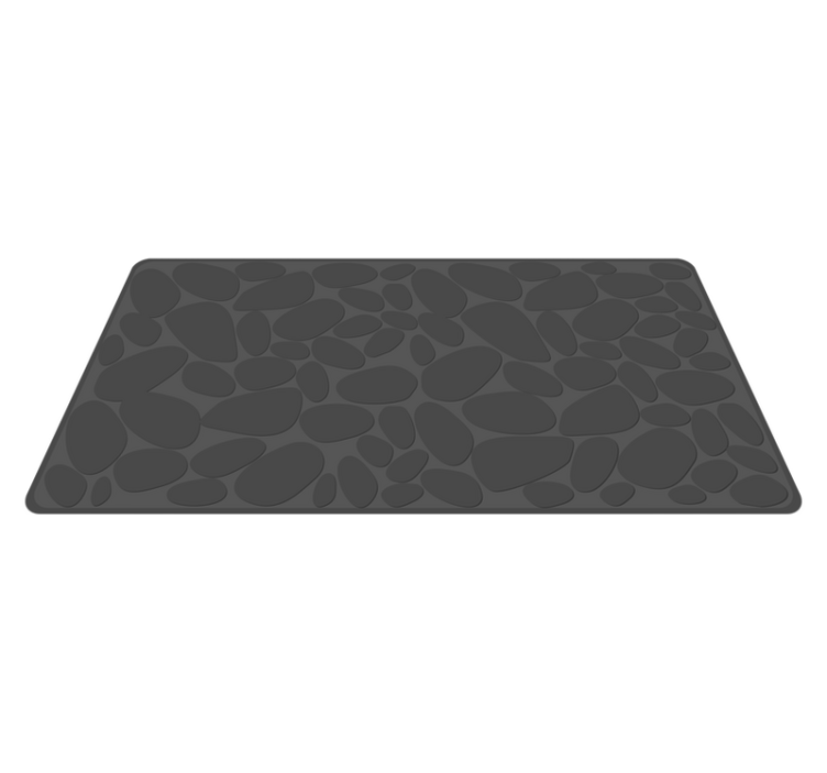 Tapis vinyle salle de bain effet roche grise - TenStickers