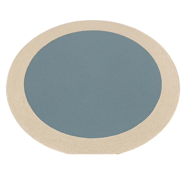 Tapis vinyle extérieur design rond bicolore - TenStickers