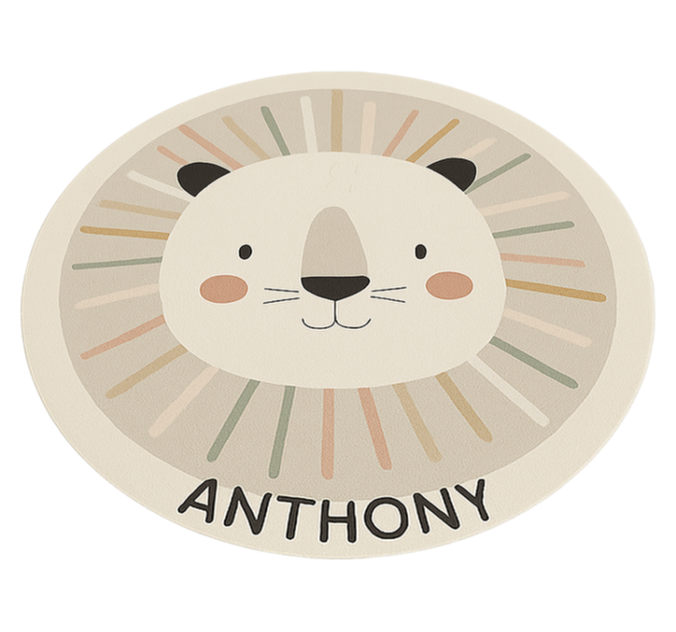 Tapis vinyle autres tapis lion beige personnalisé - TenStickers