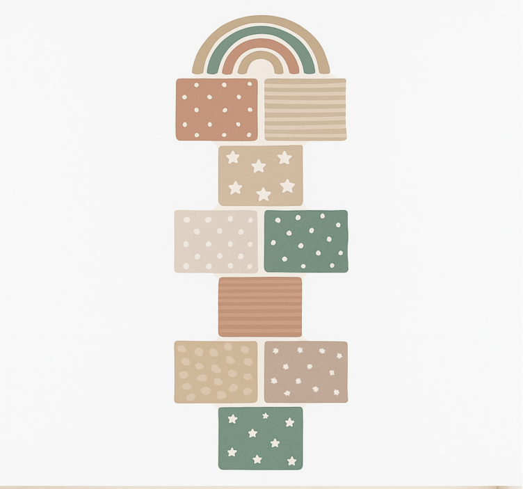 Tapis vinyle autres tapis jeu de marelle beige - TenStickers