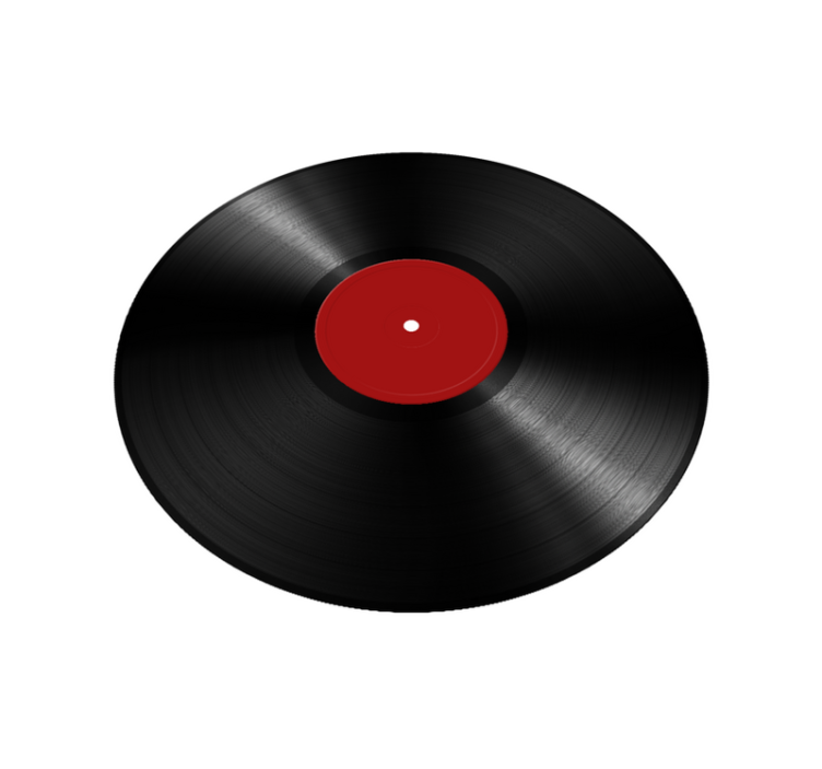Tapis vinyle salle a manger gros disque vinyle - TenStickers