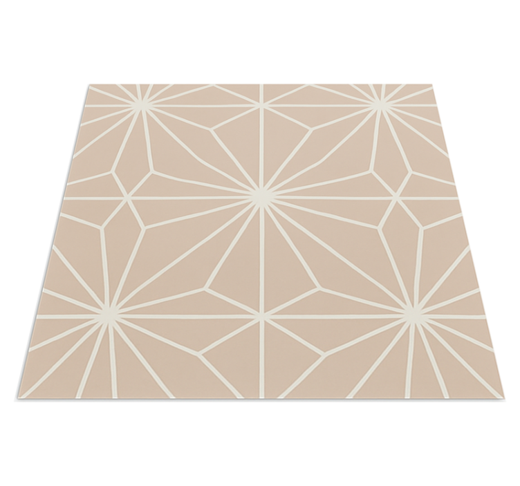 Tapis vinyle cuisine motif étoiles beige - TenStickers