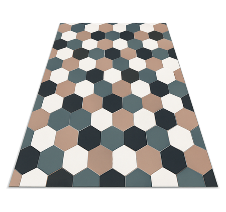 Tapis vinyle cuisine carreaux hexagonaux modernes - TenStickers