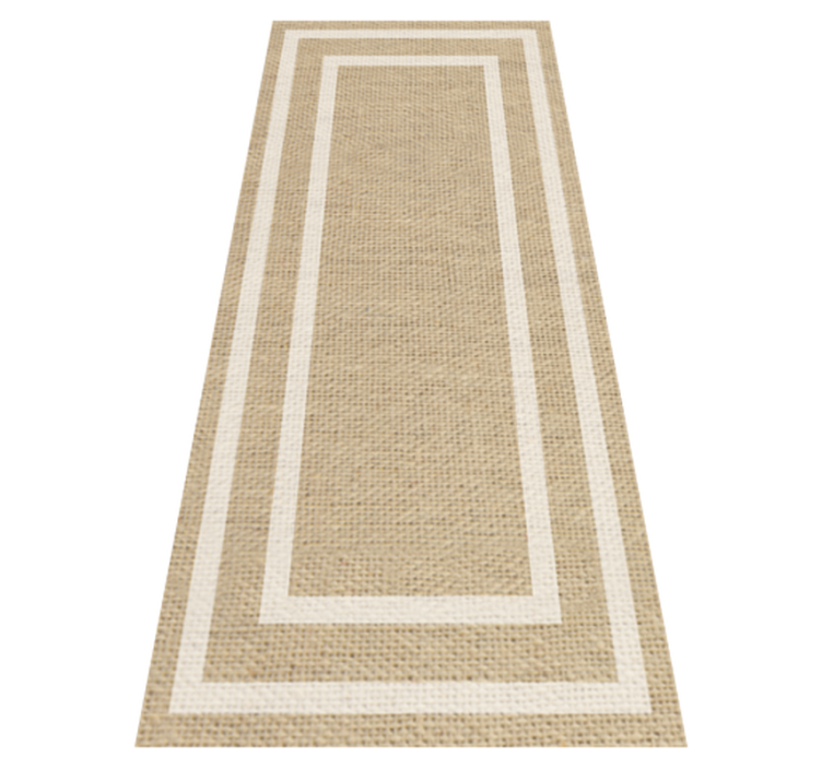 Tapis vinyle minimaliste texture tissée naturelle beige - TenStickers