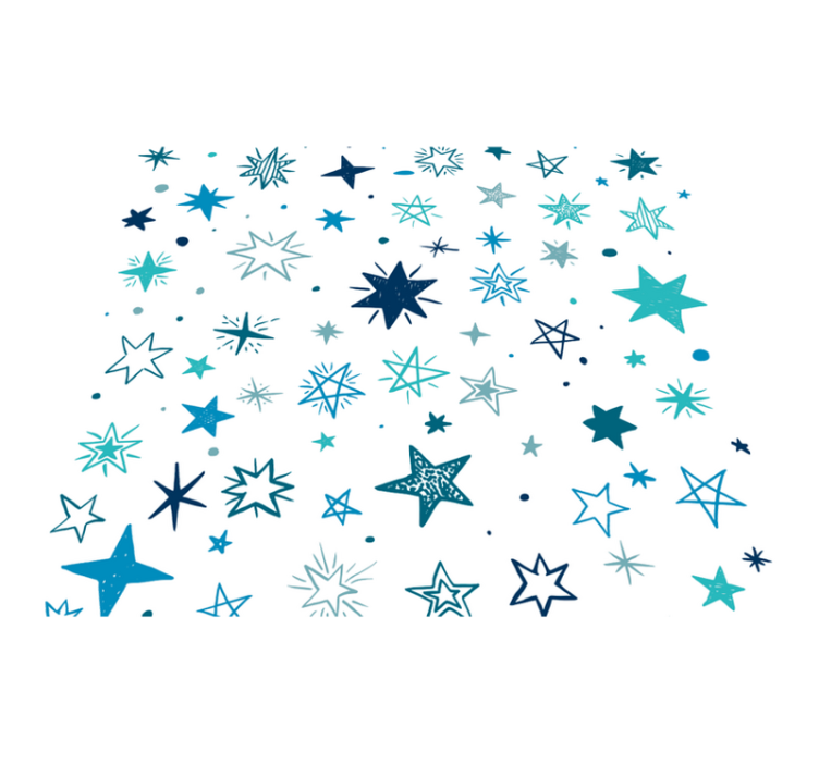 Tapis vinyle étoile motif géométrique étoilé - TenStickers