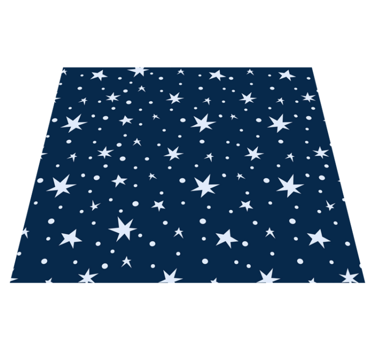 Tapis vinyle étoile étoiles sur fond bleu marine - TenStickers