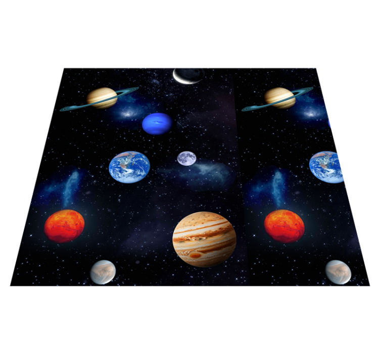 Tapis vinyle étoile cosmos et planètes - TenStickers