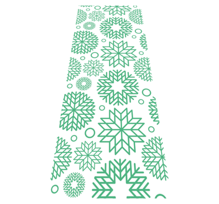 Tapis vinyle noël trois formes différentes de flocons verts - TenStickers