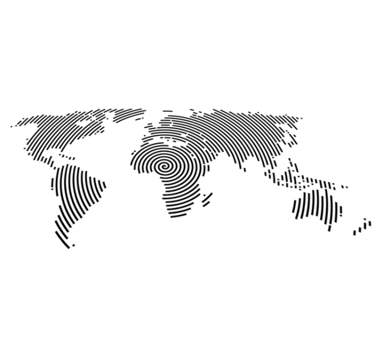 Tapis vinyle carte du monde moderne - TenStickers