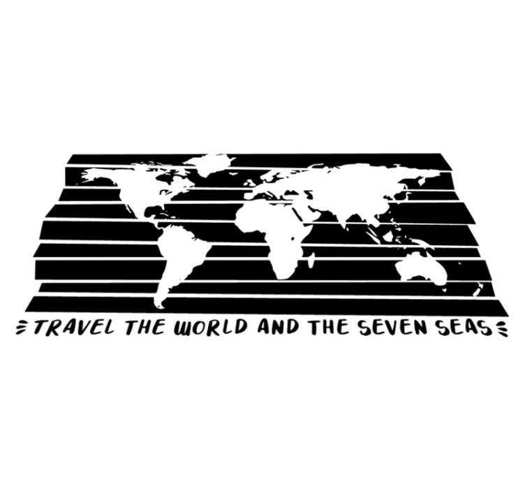 Tapis vinyle carte du monde pour voyager partout - TenStickers