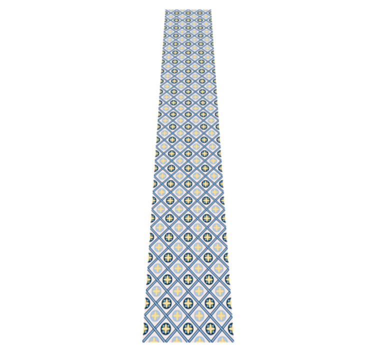 Tapis vinyle cuisine carrelage portugais bleu et jaune - TenStickers