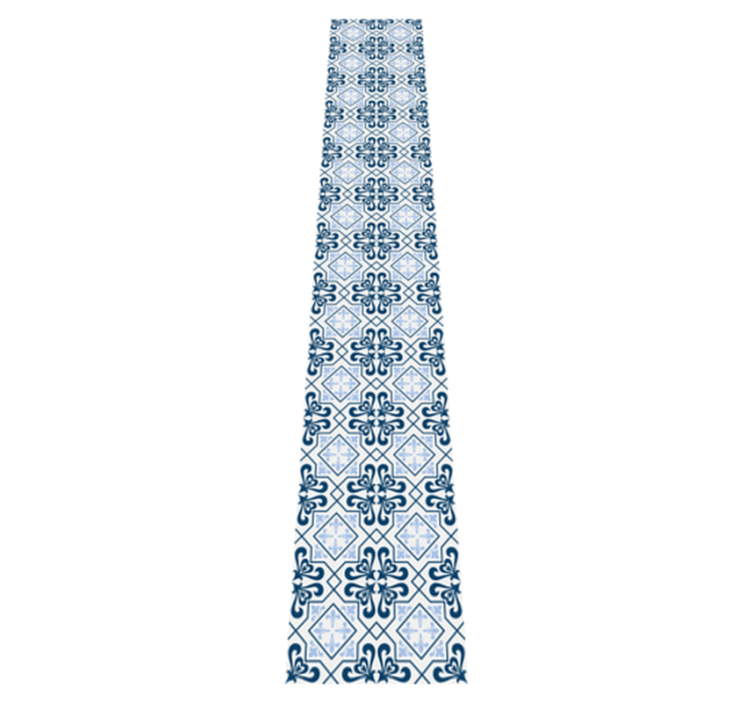 Tapis vinyle cuisine carreaux portugais bleus typiques - TenStickers