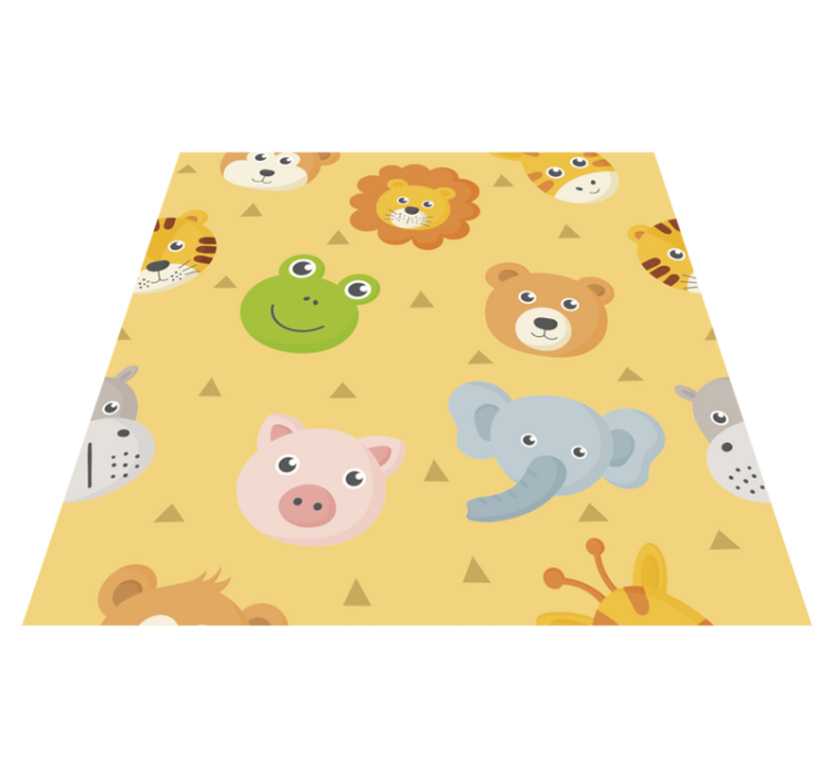 Tapis vinyle chambre bébé aire de jeux d'animaux colorés - TenStickers