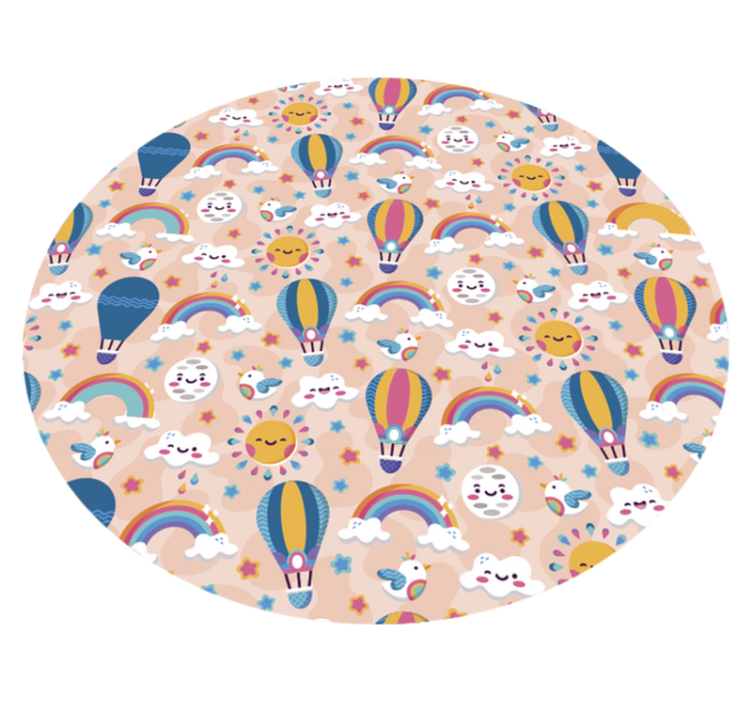 Tapis autocollant bébés et arcs-en-ciel enchanteurs - TenStickers