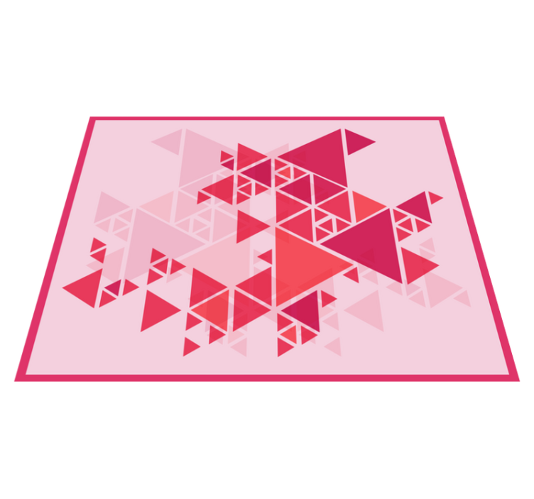 Tapis vinyle moderne triangles rouge - TenStickers