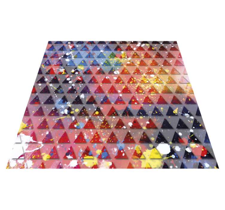 Tapis de vinyle triangle taches de peinture - TenStickers