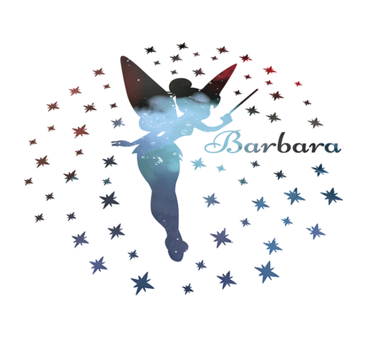 Tapis vinyle personnalisé silhouette de fée personnalisable - TenStickers