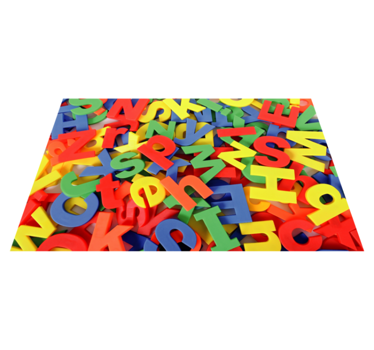 Tapis vinyle lettres jeu de puzzle alphabet - TenStickers