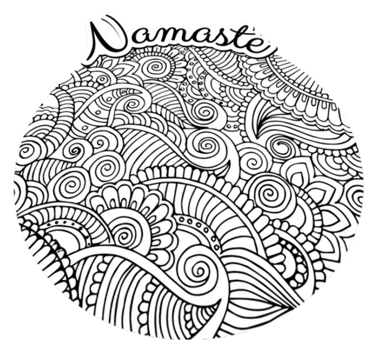 Tapis vinyle mandala namaste - TenStickers