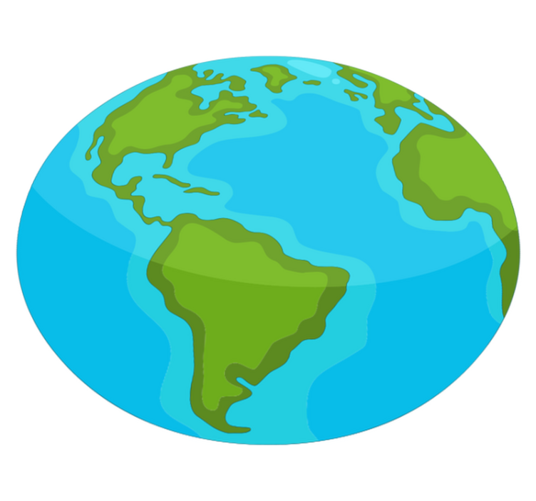 Tapis vinyle illustratif carte du monde - TenStickers